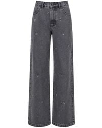 FEDERICA TOSI - Distressed Wide-Leg Jeans - Lyst