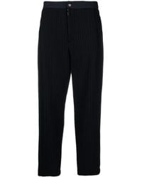 Giorgio Armani - Pleated Quilted Tapered Trousers - Lyst