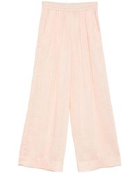 forte_forte - Vertical-Stripe Wide-Leg Trousers - Lyst