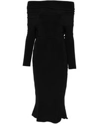 Norma Kamali - Off-Shoulder Midi Dress - Lyst