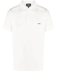 A.P.C. - Piqué Poloshirt - Lyst