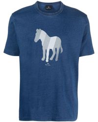 Paul Smith - T-Shirt mit Zebra-Print - Lyst