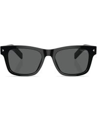 Prada - Logo-Engraved Square-Frame Sunglasses - Lyst