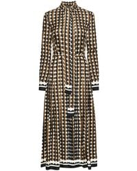 Oscar de la Renta - Geometric Pattern Shirt Dress - Lyst