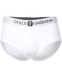 Dolce & Gabbana - Elastic Waist Logo Briefs - Lyst