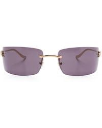 Cartier - Panthère De Cartier Rectangle-Frame Sunglasses - Lyst