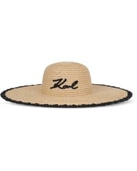 KARL LAGERFELD - Cappello Con Bordo A Smerlo - Lyst