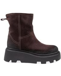 Premiata - Keilstiefeletten Aus Veloursleder Mit Shearling-Futter - Lyst