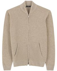 BOGGI - Roll-Neck Jumper Full-Zip Cashmere Blend Plated - Lyst