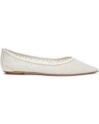 Stuart Weitzman - Emilia Ballerina's Met Mesh Verfraaid Met Kristallen - Lyst