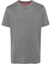 Isaia - Jersey-T-Shirt mit Kontrastnähten - Lyst