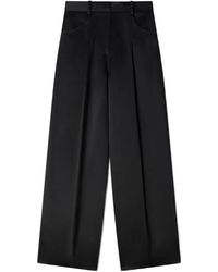 Sandro - Satin-Effect Wide-Leg Trousers - Lyst