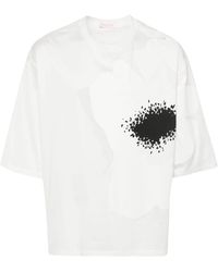 Valentino Garavani - Katoenen T-shirt Met Bloemenprint - Lyst
