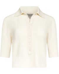 Twp - Ribbed-Knit Short-Sleeve Sweater - Lyst
