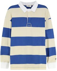 Pompeii3 - Striped Long-Sleeve Polo Shirt - Lyst
