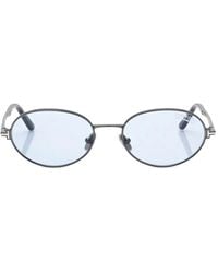Tom Ford - T-Logo Oval-Frame Sunglasses - Lyst