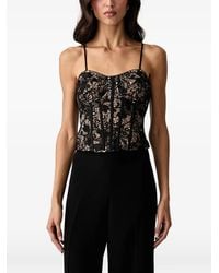 Guess - Monica Lace-Overlay Corset Top - Lyst