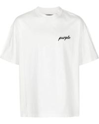 Purple Brand - Logo-Embroidered Cotton T-Shirt - Lyst