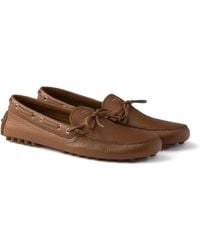 Prada - Chaussures Bateau À Logo - Lyst