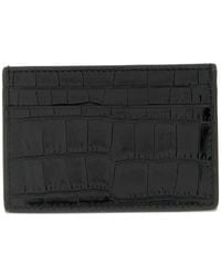 Tom Ford - Crocodile Shiny Leather Card Holder - Lyst