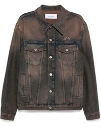 Off-White c/o Virgil Abloh - Overdyed Denim Skate Jacket - Lyst