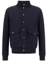 Herno - Button-Fastening Padded Jacket - Lyst