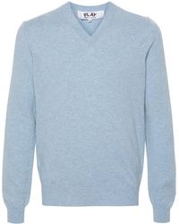 COMME DES GARÇONS PLAY - Logo-Appliqué Wool Jumper - Lyst
