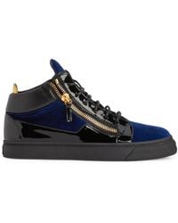 Giuseppe Zanotti - Kriss Mid-Top-Sneakers Aus Samt - Lyst