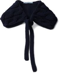 Prada - Cable-Knit Wool Collar - Lyst