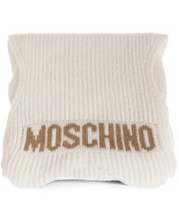 Moschino - Logo-Intarsia Ribbed-Knit Scarf - Lyst