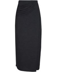 Vince - Gedrapeerde Midi-Rok - Lyst