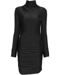 ANDAMANE - Oleandra Ruched High-Neck Mini Dress - Lyst