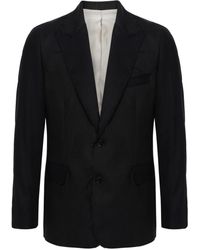 Eraldo - Wollen Blazer Met Krijtstreep En Franje - Lyst