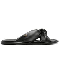 MICHAEL Michael Kors - Elena Knotted Leather Slides - Lyst