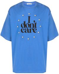 Undercover - I Don't Care Print Cotton T-shirt - Lyst