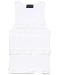 Simone Rocha - Cotton Ruched-Stripe Vest - Lyst