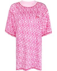 Gcds - Monogram-print T-shirt Dress - Lyst