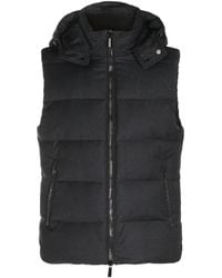 Moorer - Hooded Sleeveless Padded Coat - Lyst