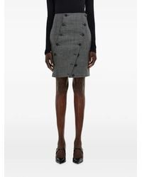 Ferragamo - Jupe Droite À Détail De Bouton - Lyst