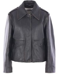 Jil Sander - Leather Jacket - Lyst