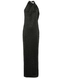 Balmain - Halterneck Lurex Maxi Dress - Lyst