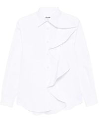 Moschino - Ruffled-Detail Long-Sleeve Shirt - Lyst