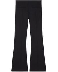 Courreges - Wool Blend Flared Mid-Rise Pants - Lyst
