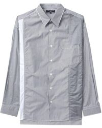 Comme des Garçons - Striped Button-up Cotton Shirt - Lyst