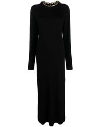 Rabanne - Knitted Long-sleeve Long Dress - Lyst