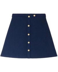 Sandro - Press-Stud-Fastening Short Skirt - Lyst