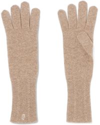 Claudie Pierlot - Kabelgebreide Handschoenen Met Logo - Lyst