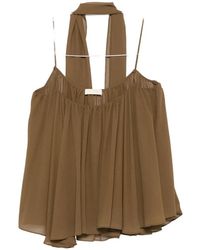 De La Vali - Agapito Draped Top - Lyst