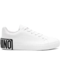 Moschino - Logo-detailed Lace-up Sneakers - Lyst