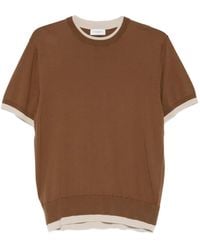Paolo Pecora - Contrast-Trim T-Shirt - Lyst